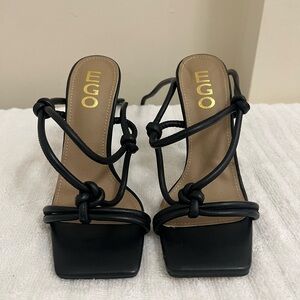 EGO Black Strappy Heels